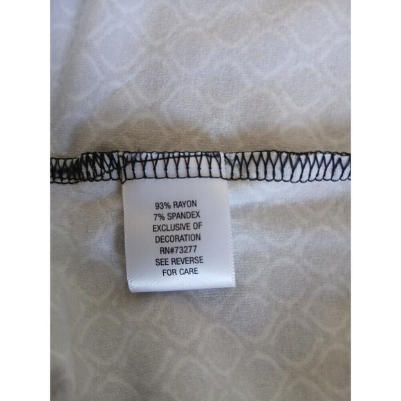 A Glow Maternity Dress Black White Ruched Stretchy Knit V Neck Size 1X Summer‎ - Picture 14 of 14